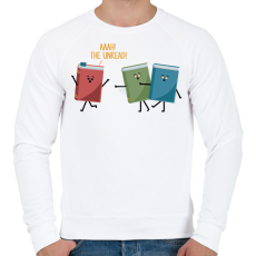 PRINTFASHION The unread! - Férfi pulóver - Fehér