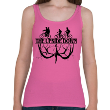 PRINTFASHION The upside down fekete - Női atléta - Rózsaszín női trikó