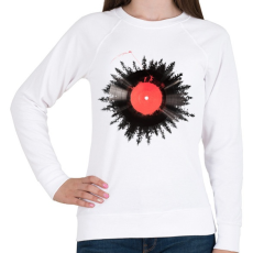 PRINTFASHION The vinyl of my life - Női pulóver - Fehér