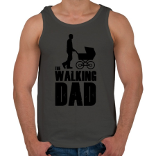 PRINTFASHION The walking dad - Sétáló apa - Férfi atléta - Sötétszürke atléta, trikó