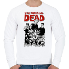 PRINTFASHION The Walking Dead - Férfi pulóver - Fehér férfi pulóver, kardigán