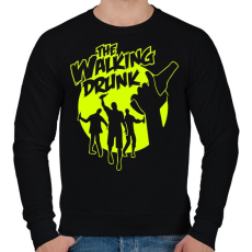 PRINTFASHION The Walking Drunk - Férfi pulóver - Fekete