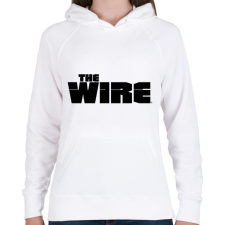 PRINTFASHION The Wire - Női kapucnis pulóver - Fehér női pulóver, kardigán