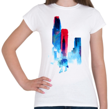 PRINTFASHION The wolf of the city - Női póló - Fehér női póló