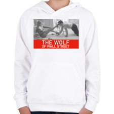 PRINTFASHION The wolf of wall street  - Gyerek kapucnis pulóver - Fehér gyerek pulóver, kardigán