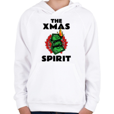 PRINTFASHION THE XMAS SPIRIT - Gyerek kapucnis pulóver - Fehér