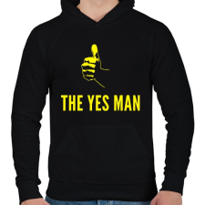 PRINTFASHION THE YES MAN - Férfi kapucnis pulóver - Fekete férfi pulóver, kardigán