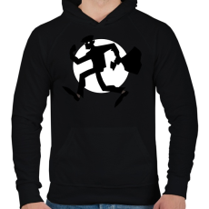 PRINTFASHION thief - Férfi kapucnis pulóver - Fekete