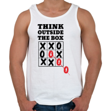 PRINTFASHION Think outside the box! - Férfi atléta - Fehér atléta, trikó