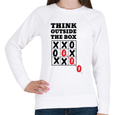 PRINTFASHION Think outside the box! - Női pulóver - Fehér női pulóver, kardigán