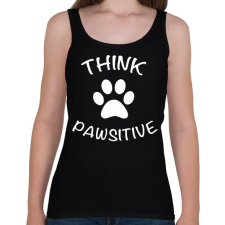 PRINTFASHION Think pawsitive - Női atléta - Fekete női trikó