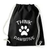 PRINTFASHION Think pawsitive - Sportzsák, Tornazsák - Fekete