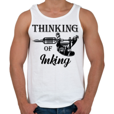 PRINTFASHION Thinking of inking - Férfi atléta - Fehér