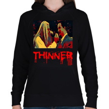 PRINTFASHION THINNER - Női kapucnis pulóver - Fekete női pulóver, kardigán