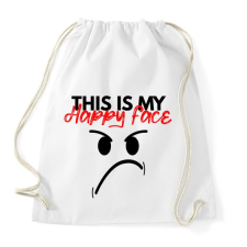 PRINTFASHION This is My happy face - Sportzsák, Tornazsák - Fehér tornazsák