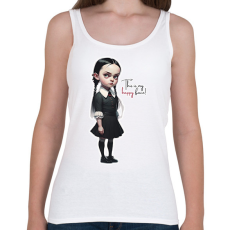 PRINTFASHION This is my happy face! - Wednesday - vicces póló minta - Női atléta - Fehér