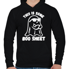 PRINTFASHION This is some BOO SHEET (bullshit) - Férfi kapucnis pulóver - Fekete