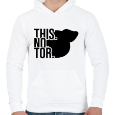 PRINTFASHION THIS NO TOR - Férfi kapucnis pulóver - Fehér férfi pulóver, kardigán