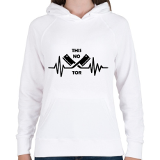 PRINTFASHION This no tor - Női kapucnis pulóver - Fehér