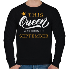 PRINTFASHION THIS QUEEN WAS BORN IN SEPTEMBER - Férfi pulóver - Fekete férfi pulóver, kardigán
