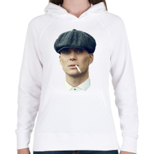 PRINTFASHION Thomas Shelby - Női kapucnis pulóver - Fehér női pulóver, kardigán