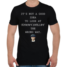 PRINTFASHION Thomas Shelby wrong way - Férfi póló - Fekete