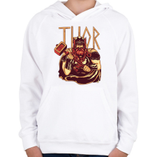 PRINTFASHION Thor - Gyerek kapucnis pulóver - Fehér gyerek pulóver, kardigán
