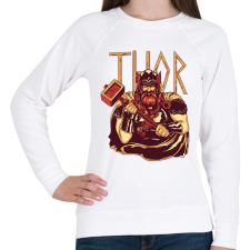 PRINTFASHION Thor - Női pulóver - Fehér női pulóver, kardigán