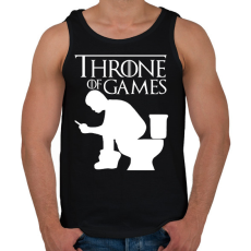 PRINTFASHION Throne of games feher - Férfi atléta - Fekete