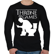 PRINTFASHION Throne of games feher - Férfi hosszú ujjú póló - Fekete férfi póló