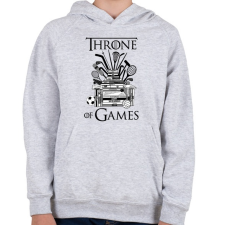 PRINTFASHION Throne of Games - Gyerek kapucnis pulóver - Sport szürke gyerek pulóver, kardigán