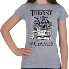 PRINTFASHION Throne of Games - Női póló - Sport szürke