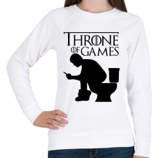 PRINTFASHION Throne of games - Női pulóver - Fehér