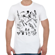 PRINTFASHION Thug Life Props - Férfi póló - Fehér férfi póló