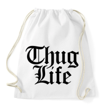 PRINTFASHION Thug Life - Sportzsák, Tornazsák - Fehér tornazsák