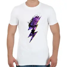 PRINTFASHION Thunderwolf - Férfi póló - Fehér férfi póló