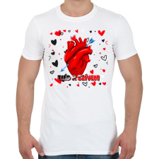 PRINTFASHION TIÉD A SZÍVEM - Férfi póló - Fehér férfi póló