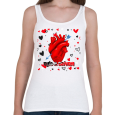PRINTFASHION TIÉD A SZÍVEM - Női atléta - Fehér