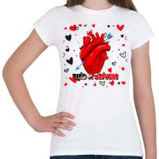 PRINTFASHION TIÉD A SZÍVEM - Női póló - Fehér