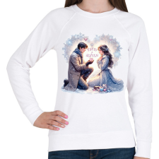 PRINTFASHION Tiéd a szívem! - Női pulóver - Fehér női pulóver, kardigán