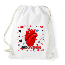 PRINTFASHION TIÉD A SZÍVEM - Sportzsák, Tornazsák - Fehér tornazsák