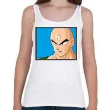 PRINTFASHION Tien Shinhan - Női atléta - Fehér női trikó