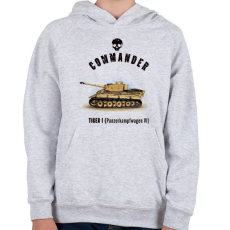 PRINTFASHION tiger1 - Gyerek kapucnis pulóver - Sport szürke