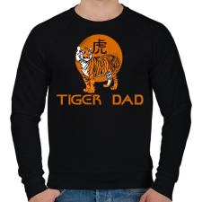 PRINTFASHION tiger dad - Férfi pulóver - Fekete férfi pulóver, kardigán