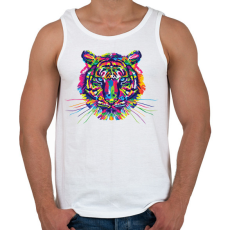 PRINTFASHION Tiger - Férfi atléta - Fehér