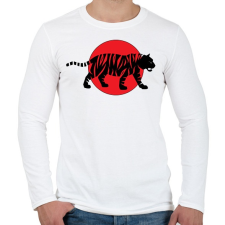 PRINTFASHION Tiger - Férfi hosszú ujjú póló - Fehér férfi póló