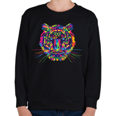PRINTFASHION Tiger - Gyerek pulóver - Fekete