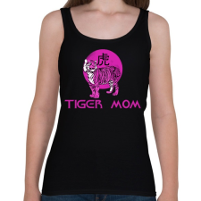 PRINTFASHION tiger mom - Női atléta - Fekete női trikó
