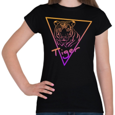 PRINTFASHION Tiger - Női póló - Fekete női póló