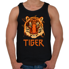 PRINTFASHION TIGERFACE - Férfi atléta - Fekete